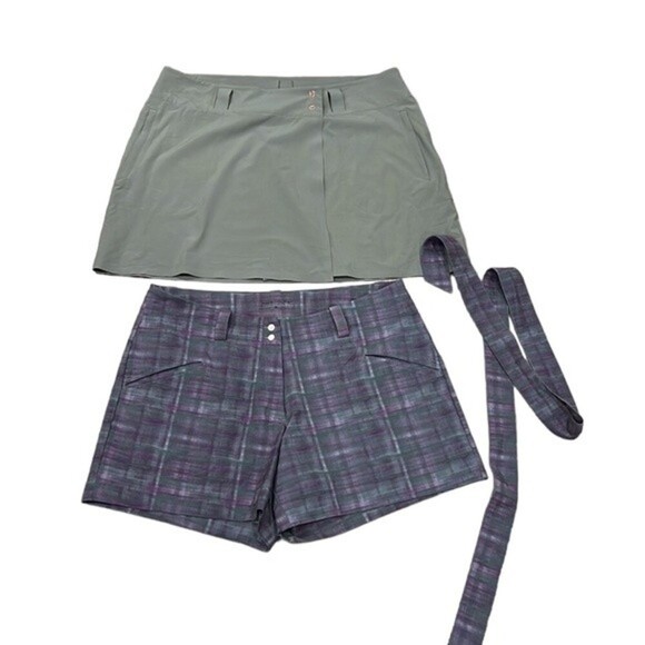 Nike golf dri fit gray 2 in 1 skirt and shorts size 12 - Picture 3 of 12